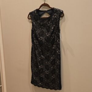 Maggy London Black Lace Mini Dress